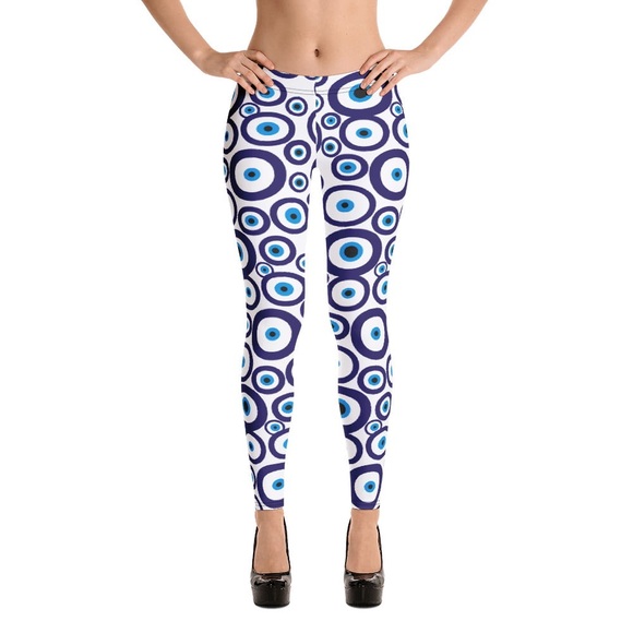 EVIL EYE NAZAR BONCUK LEGGINGS - Picture 1 of 6